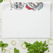 Kerstluiaard Slaapvakantie Theedoek (Gevouwen)