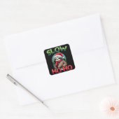 Kerstluiaard traag tot feestelijk vakantieontwerp vierkante sticker (Envelop)
