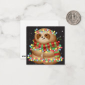 Kerstluiaard vakantiekaart notitiekaartje (Voorkant / Achterkant in situ)