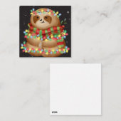 Kerstluiaard vakantiekaart notitiekaartje (Voorkant / Achterkant)