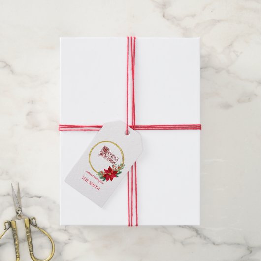 kerstluidop cadeaulabel (Met Touw)