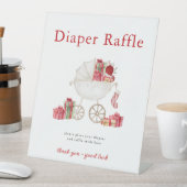 Kerstluier Raffle Baby shower Teken Reclamebord Met Voetstuk (Insitu)