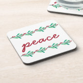 Kerstluiers en kerstaven bier onderzetter (Linkerzijde)