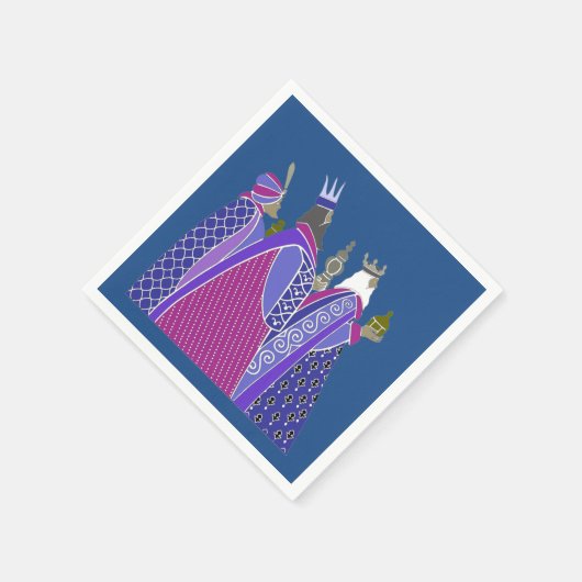 Kerstluiers - Mannen met kerstmis Servetten (Hoek)