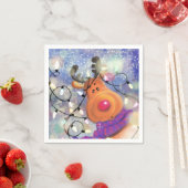 Kerstluiers met Happy Reindeer Servet (Insitu)