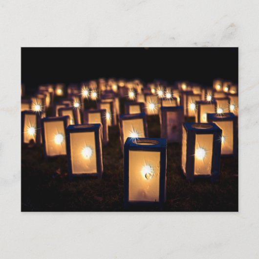 Kerstluiers 's nachts feestdagenkaart (Voorkant)