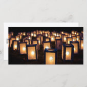 Kerstluiers 's nachts feestdagenkaart (Voorkant / Achterkant)