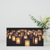 Kerstluiers 's nachts feestdagenkaart (Staand voorkant)