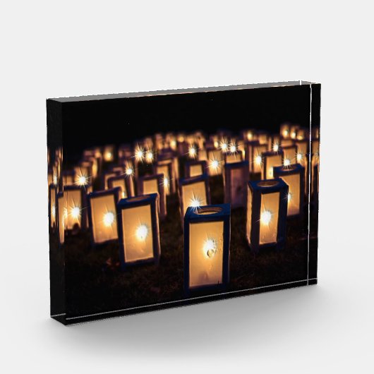 Kerstluiers 's nachts fotoblokken (Links)