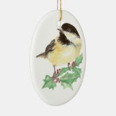 Kerstluiers, vogel, Holly Wildlife Keramisch Ornament (Rechts)