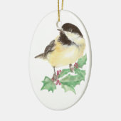 Kerstluiers, vogel, Holly Wildlife Keramisch Ornament (Links)
