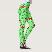 kerstluipaard cheetah monstera plant leggings (Rechts)