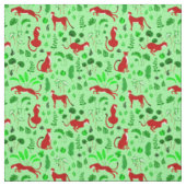kerstluipaard cheetah monstera plant stof (Swatch)
