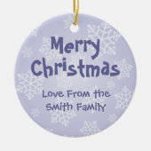 Kerstluipaard Gecko (voeg uw bericht toe) Keramisch Ornament (Voorkant)