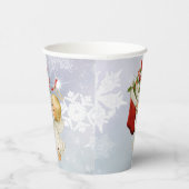 Kerstluis engel en keukenkat warme koude papieren bekers (Rechts)