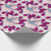 kerstluivogels cadeaupapier (Hoek)