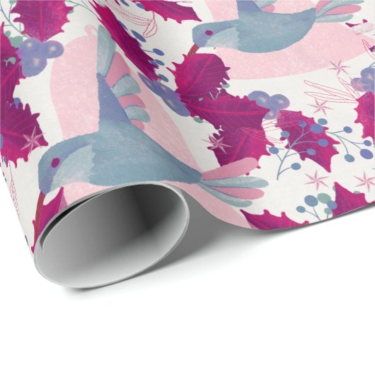 kerstluivogels cadeaupapier (Rol Hoek)