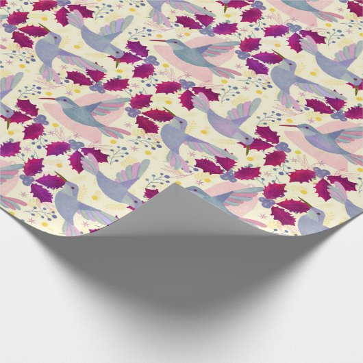 kerstluivogels cadeaupapier (Hoek)