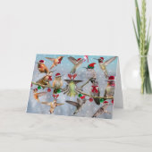 kerstluivogels feestdagen kaart (Voorkant)