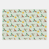 kerstluivogels inpakpapier vel (Voorkant 3)