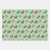 kerstluivogels inpakpapier vel (Voorkant 2)