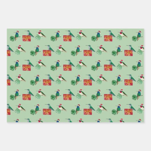 kerstluivogels inpakpapier vel (Voorkant 2)