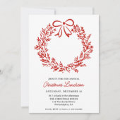 Kerstlunch Fancy krans vakantie Kaart (Voorkant)