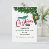 kerstlunch personaliseren kaart (Staand voorkant)