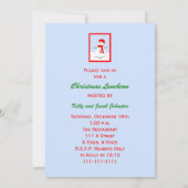 Kerstlunch uitnodiging Sneeuwman (Achterkant)