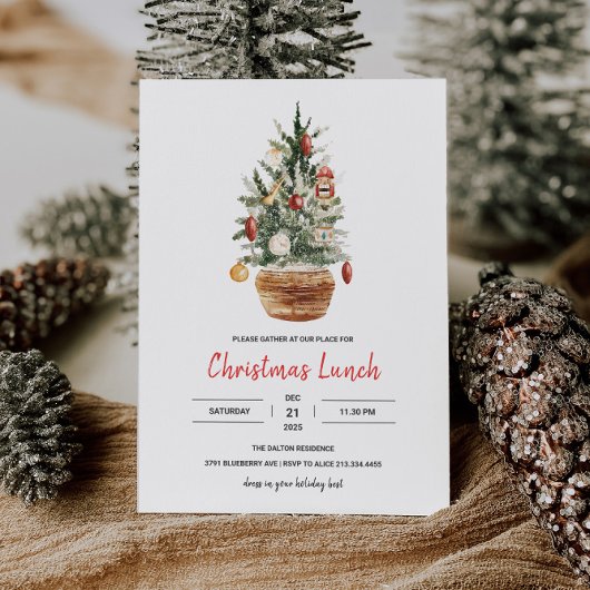 kerstlunchparty kaart