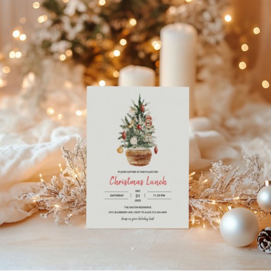 kerstlunchparty kaart