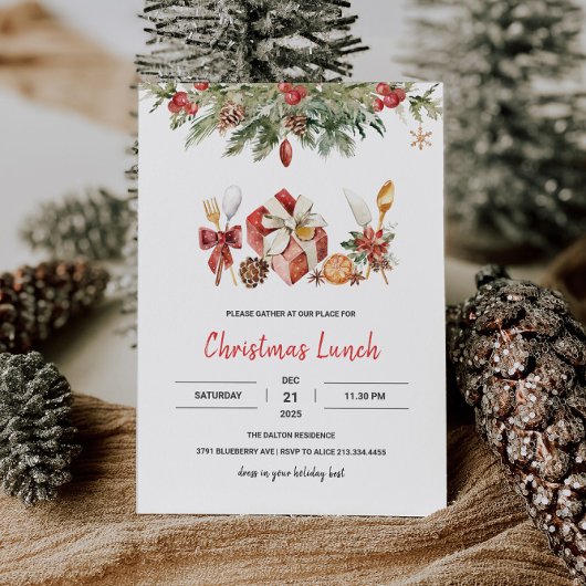 kerstlunchparty kaart