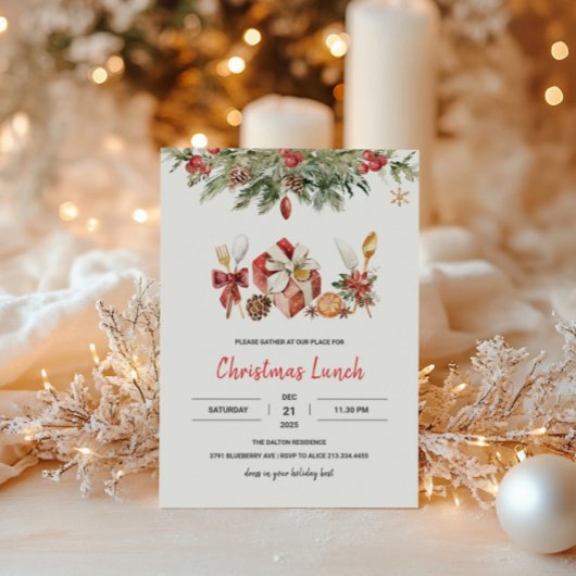 kerstlunchparty kaart
