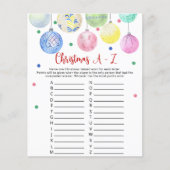 Kerstlymfekaart voor A-Z Flyer (Voorkant)