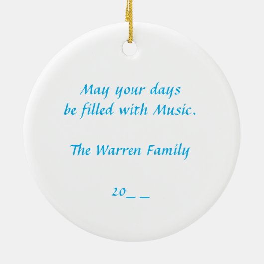 KerstLyric Keramisch Ornament (Achterkant)