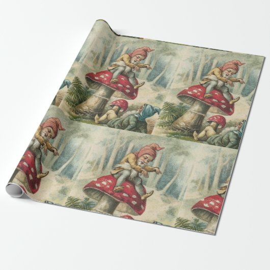 Kerstm Cadeaupapier Elf (Uitgerold)