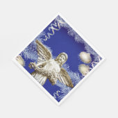 Kerstm Servetten, Kerst Engel Servet (Hoek)