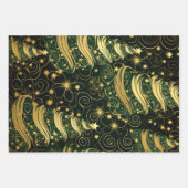 Kerstm Wrap Papier Plat Vel Set 3 (Voorkant)