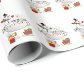 Kerstm Wrap Papier Sneeuwman (Rol Hoek)