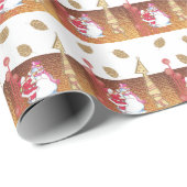 Kerstm Wrap Papier Sneeuwman (Rol Hoek)