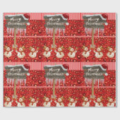 Kerstm Wrap Papier Sneeuwman (Vlak)