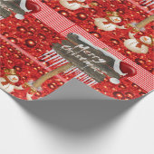 Kerstm Wrap Papier Sneeuwman (Hoek)