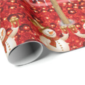Kerstm Wrap Papier Sneeuwman (Rol Hoek)