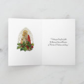 Kerstmaagd Mary Baby Jesus Floral Religy Kaart (Binnen)