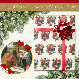Kerstmaagd Mary Baby Jesus Joseph Natitivity Cadeaupapier