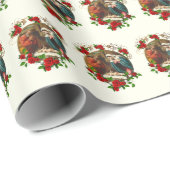 Kerstmaagd Mary Baby Jesus Joseph Natitivity Cadeaupapier (Rol Hoek)