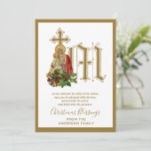  kerstmaagd Mary Jesus Feestdagenkaart (Staand voorkant)