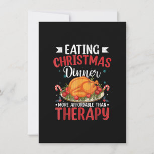 Kerstmaal eten Funny Merry Xmas Kerstman Gra Kaart