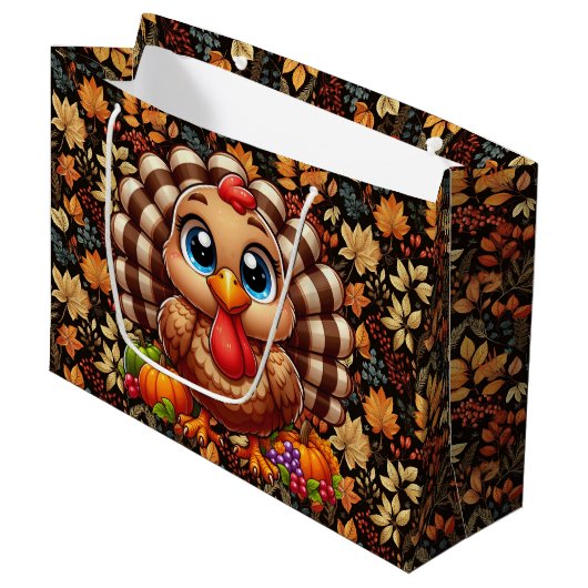 Kerstmaal kalkoen groot cadeauzakje (Voorkant Gekanteld)