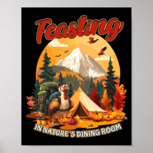 Kerstmaal Kampeer Kalkoen Wandel Liefhebber Poster